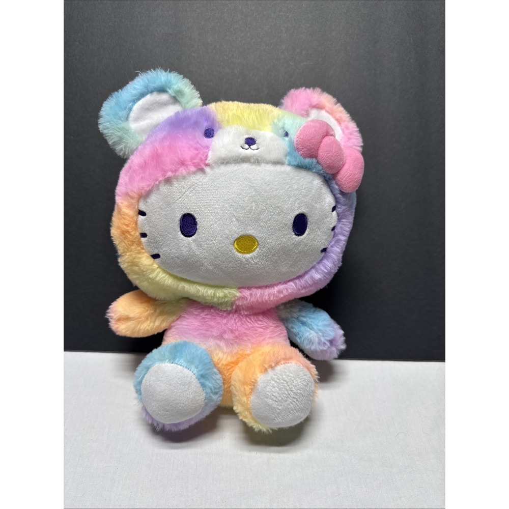 Hello Kitty Sanrio Plush Rainbow Sherbet Bear Suit 12" 2024 Fiesta Stuffed Toy
